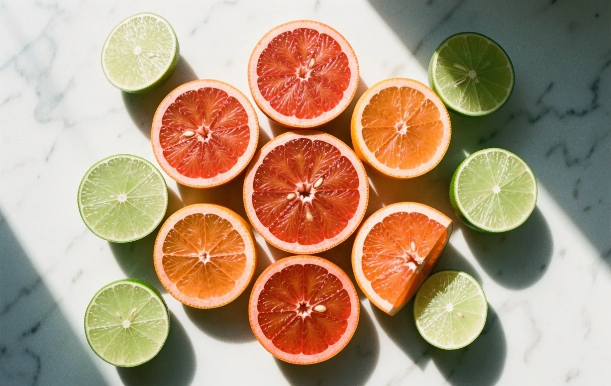 Vibrant citrus backdrop